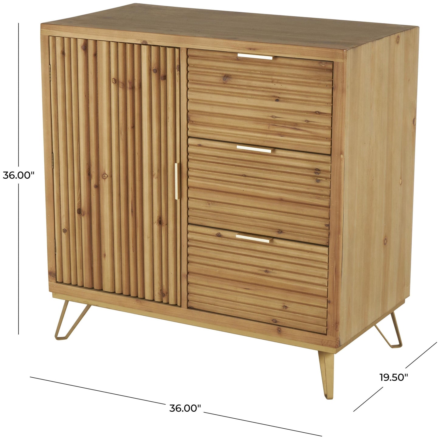 Grayson Lane Brown 3-Drawer Chest