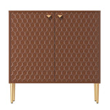 Mondawe 2 Doors Locker Accent Cabinet Chests Coffee