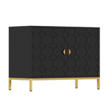 Mondawe 40 in. 2-Door Accent Cabinet Chests, Black