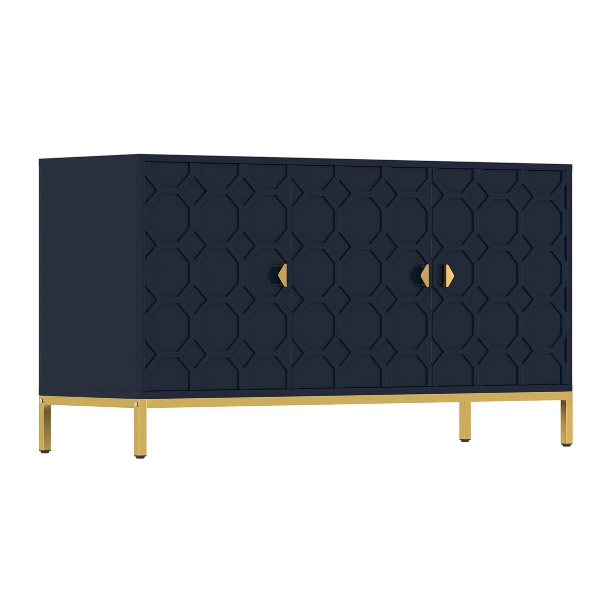 Mondawe 29.5 in. 3-Door Accent Cabinet, Blue