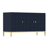 Mondawe 29.5 in. 3-Door Accent Cabinet, Blue