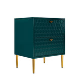 Mondawe 19.7 in. 2-Drawer Cabinet Chest, Green