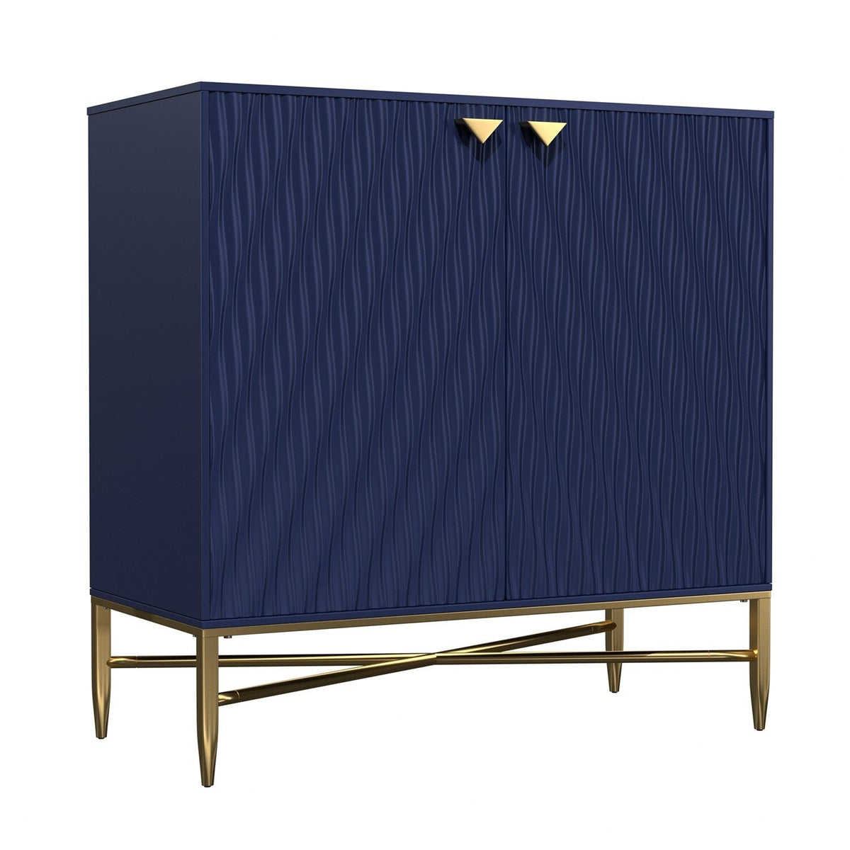 Mondawe 31.5 in. 2-Door Locker Accent Cabinet Chests, Blue