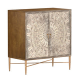 Mondawe 30 in. 2-Door Vintage Accent Cabinet Chests, Brown