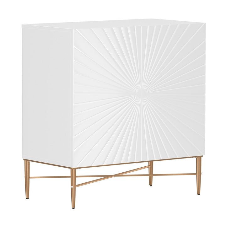 Mondawe 29.5 in. 2-Door Modern Accent Cabinet Chests, White