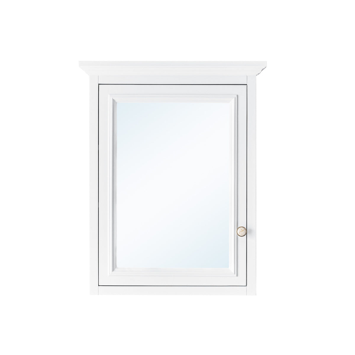 WELLFOR GRACE Solid Wood 24-in x 30-in Surface Mount White Mirrored Soft Close Medicine Cabinet