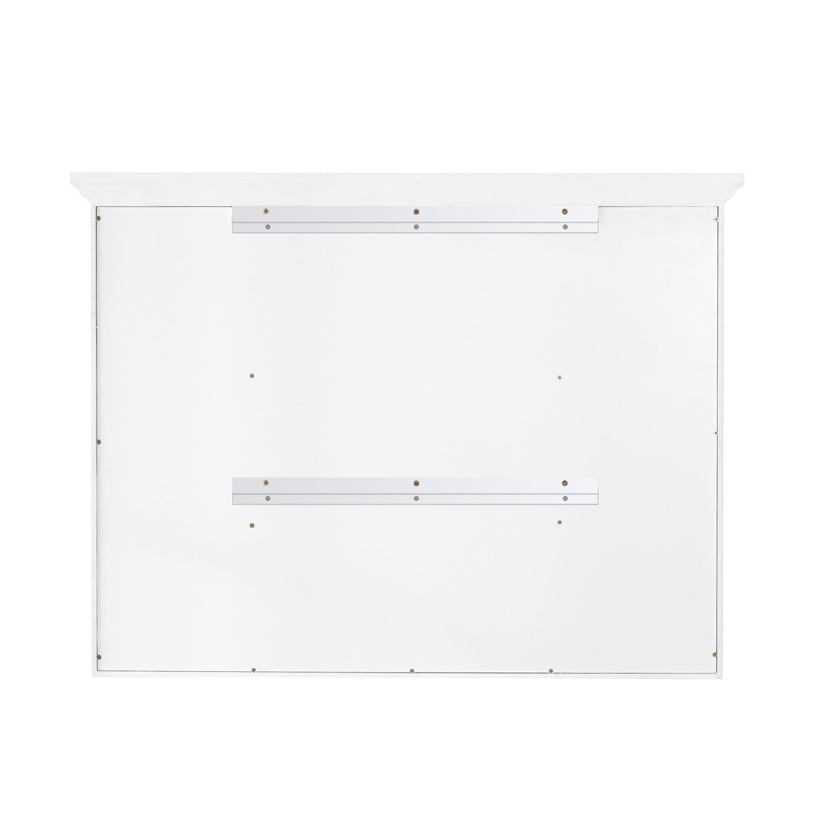 WELLFOR GRACE Solid Wood 40-in x 30-in Surface Mount White Mirrored Soft Close Medicine Cabinet