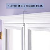 WELLFOR GRACE Solid Wood 40-in x 30-in Surface Mount White Mirrored Soft Close Medicine Cabinet