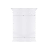 WELLFOR GRACE Solid Wood 24-in x 30-in Surface Mount White Mirrored Soft Close Medicine Cabinet