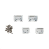 Deckorators 5.0625-in x 2.5-in Contemporary Aluminum Textured White Aluminum Rail Bracket (4-Pack)