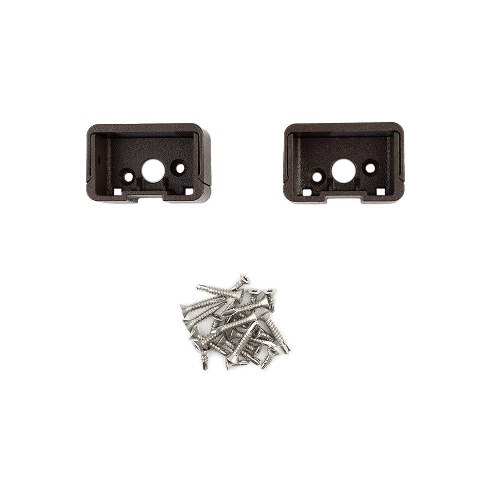 Deckorators 2.5-in x 2.4375-in Cable Railing Weathered Brown Aluminum Rail Bracket (2-Pack)