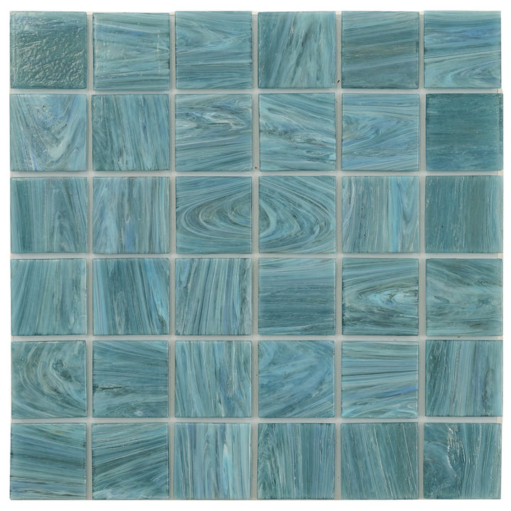 Apollo Tile Celestial Yale Blue 12-in x 12-in Glossy Glass Uniform Squares Floor and Wall Tile (20-sq. ft/ Carton)