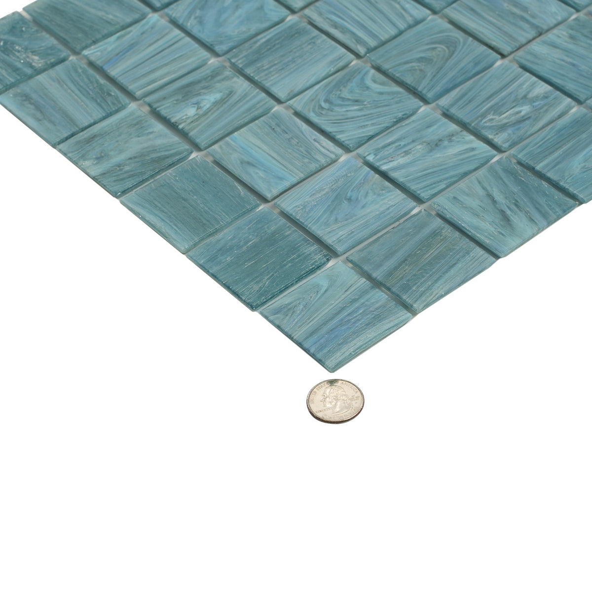 Apollo Tile Celestial Yale Blue 12-in x 12-in Glossy Glass Uniform Squares Floor and Wall Tile (20-sq. ft/ Carton)
