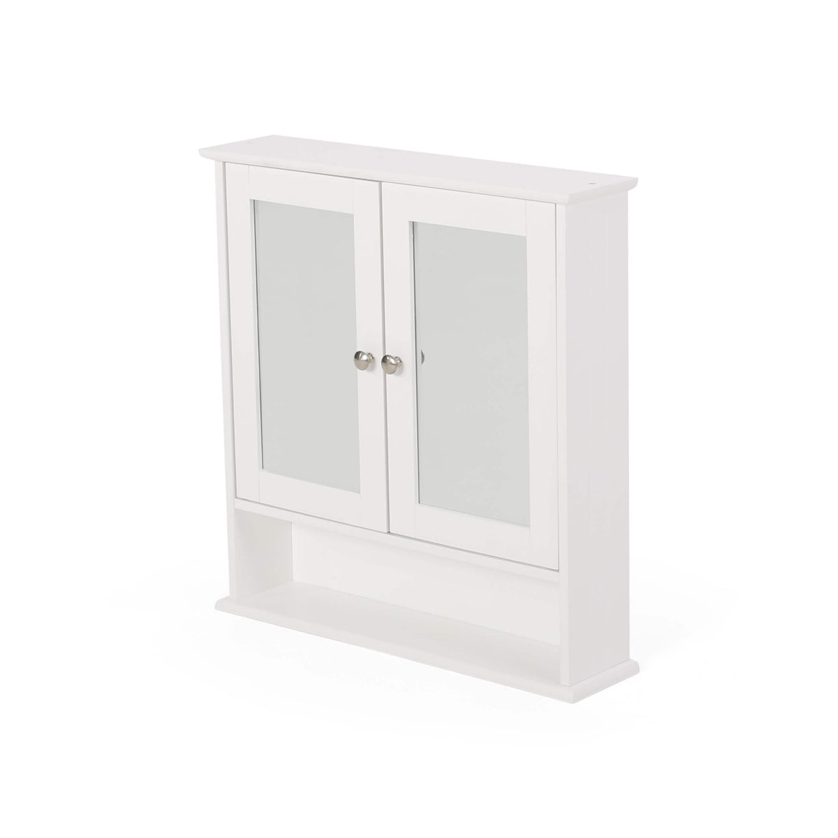 WELLFOR 22.25-in x 23-in x 5.25-in White Bathroom Wall Cabinet