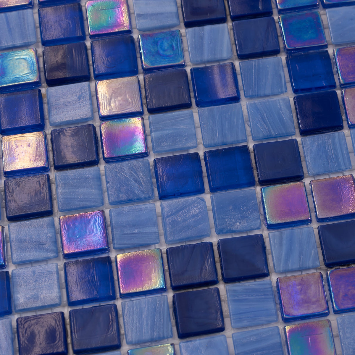 Apollo Tile Mingles Blue 11-1/2-in x 11-1/2-in Glossy Glass Uniform Squares Floor and Wall Tile (18.69-sq. ft/ Carton)