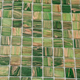 Apollo Tile Mingles Moss Green 12-in x 12-in Glossy Glass Uniform Squares Floor and Wall Tile (20-sq. ft/ Carton)