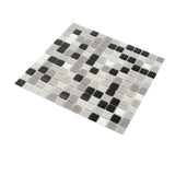 Apollo Tile Mingles Gray and Black 12-in x 12-in Glossy Glass Uniform Squares Floor and Wall Tile (20-sq. ft/ Carton)