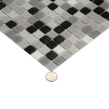 Apollo Tile Mingles Gray and Black 12-in x 12-in Glossy Glass Uniform Squares Floor and Wall Tile (20-sq. ft/ Carton)