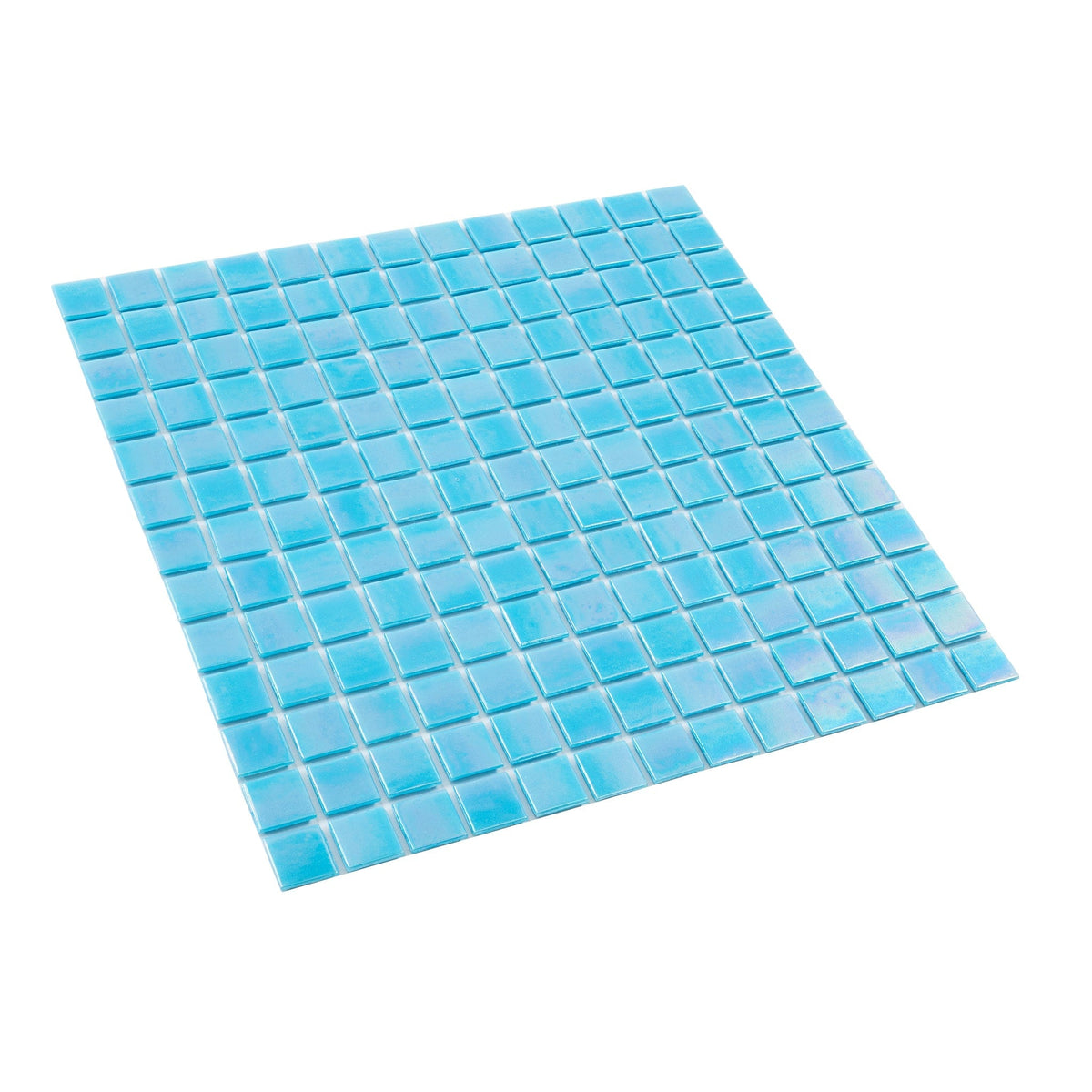 Apollo Tile Nacreous Turquoise Blue 12-in x 12-in Glossy Glass Uniform Squares Floor and Wall Tile (20-sq. ft/ Carton)