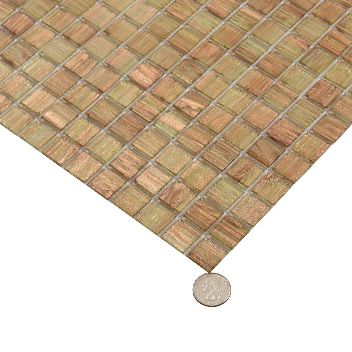 Apollo Tile Celestial Tortilla Brown 12-in x 12-in Glossy Glass Uniform Squares Floor and Wall Tile (20-sq. ft/ Carton)