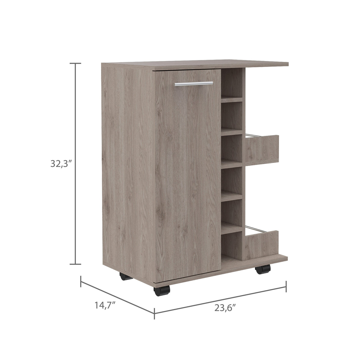 Siavonce Light Oak 8-Shelf Office Cabinet