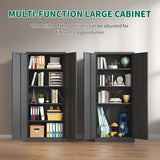 Siavonce Black 5-Shelf Office Cabinet
