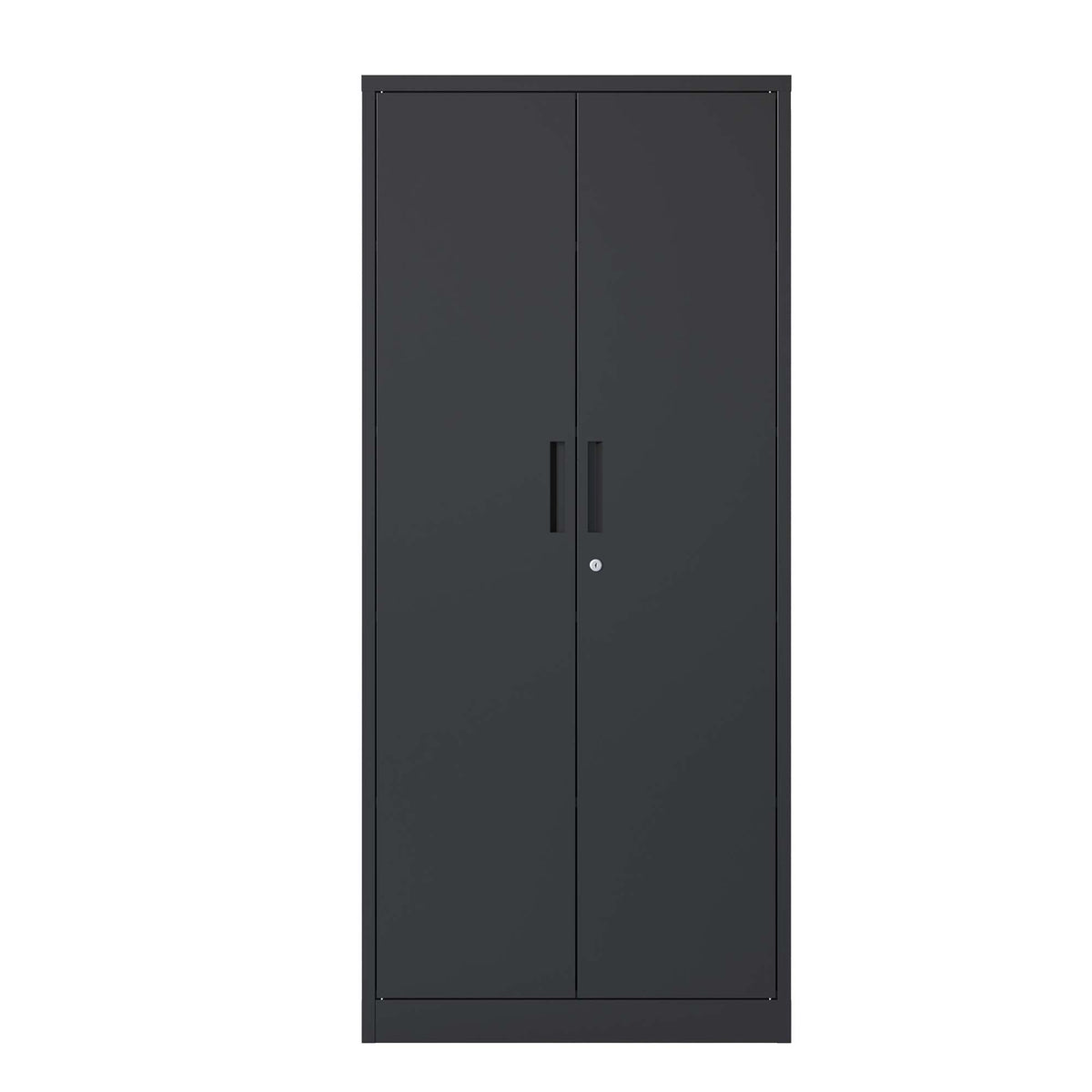 Siavonce Black 5-Shelf Office Cabinet