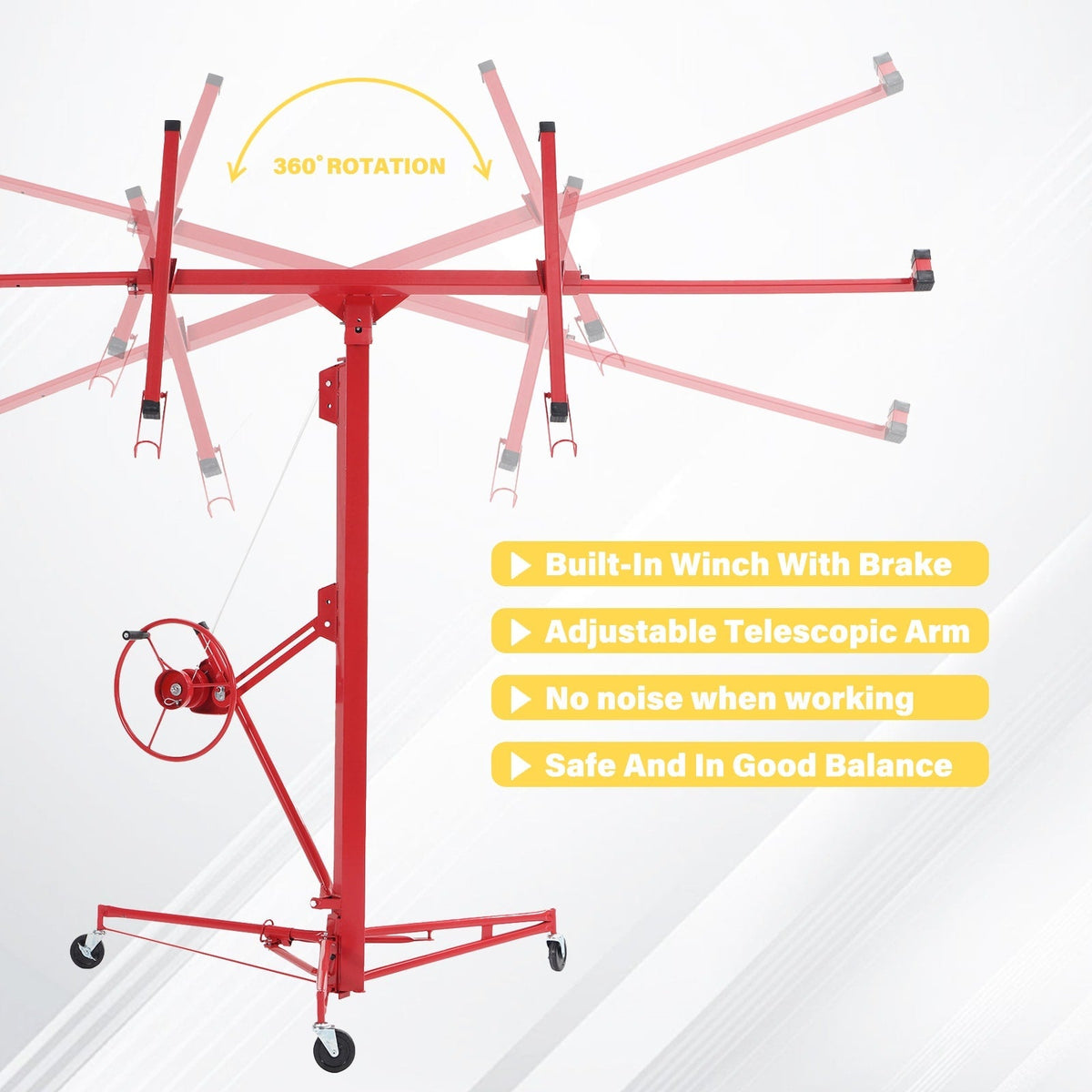 Maocao Hoom 11ft Red Drywall Lift 11-ft H x 53.5-in L x 53.5-in W Steel Drywall Lift