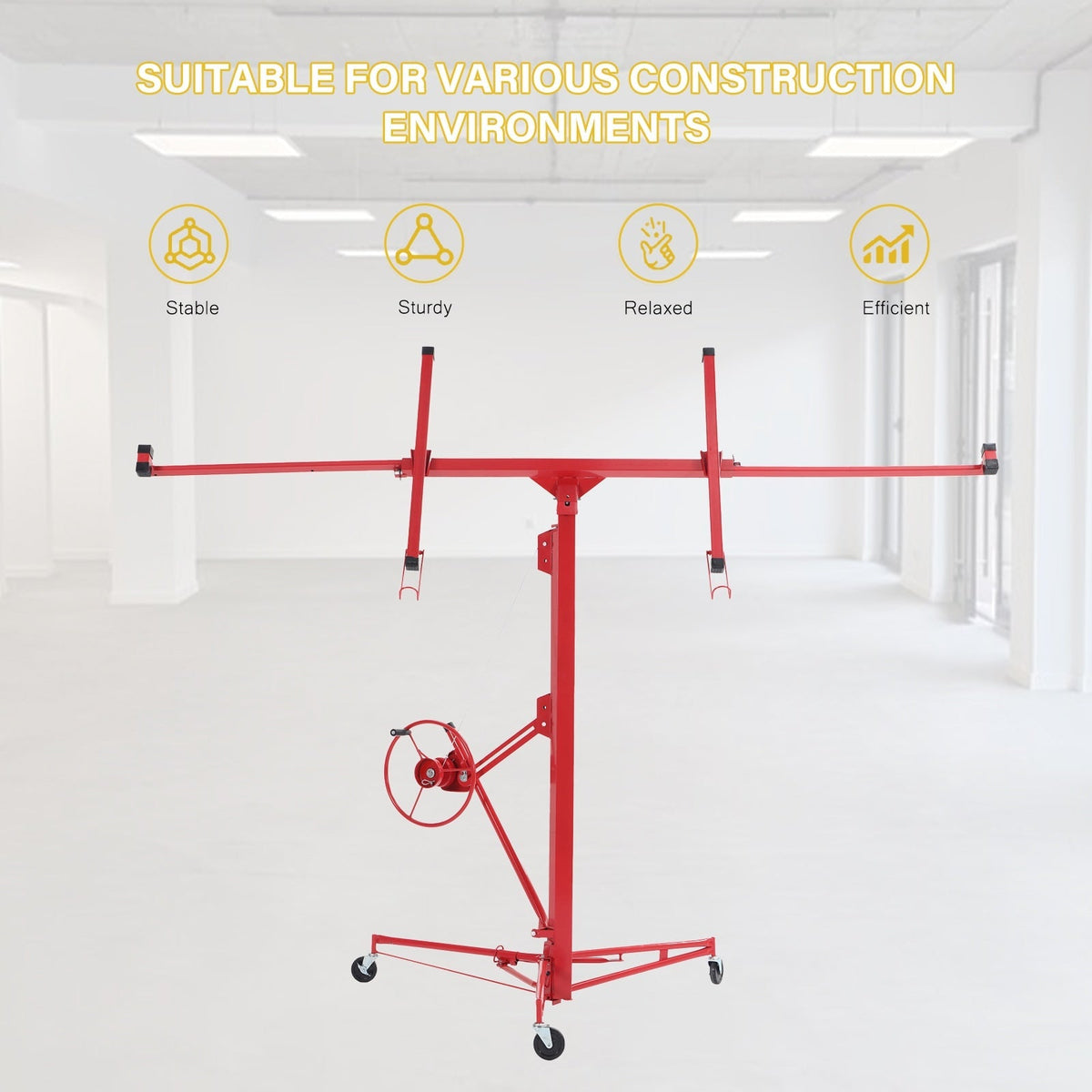 Maocao Hoom 11ft Red Drywall Lift 11-ft H x 53.5-in L x 53.5-in W Steel Drywall Lift