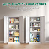 Siavonce White 4-Shelf Office Cabinet