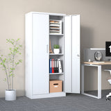 Siavonce White 4-Shelf Office Cabinet