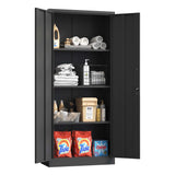 Siavonce White 4-Shelf Office Cabinet