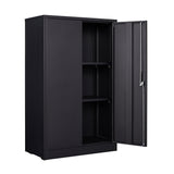 Siavonce Black 3-Shelf Office Cabinet