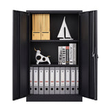 Siavonce Black 3-Shelf Office Cabinet