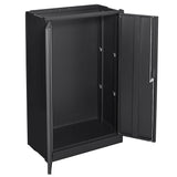 Siavonce Black 3-Shelf Office Cabinet