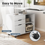 Siavonce White 2-Shelf Office Cabinet