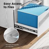 Siavonce White 2-Shelf Office Cabinet
