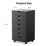 Siavonce Black Office Cabinet