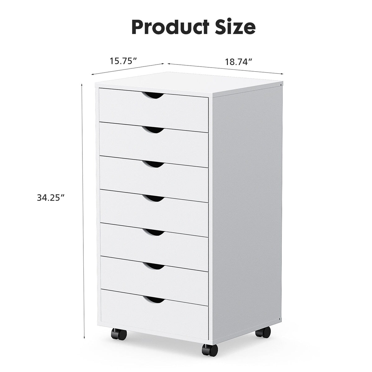 Siavonce White Office Cabinet