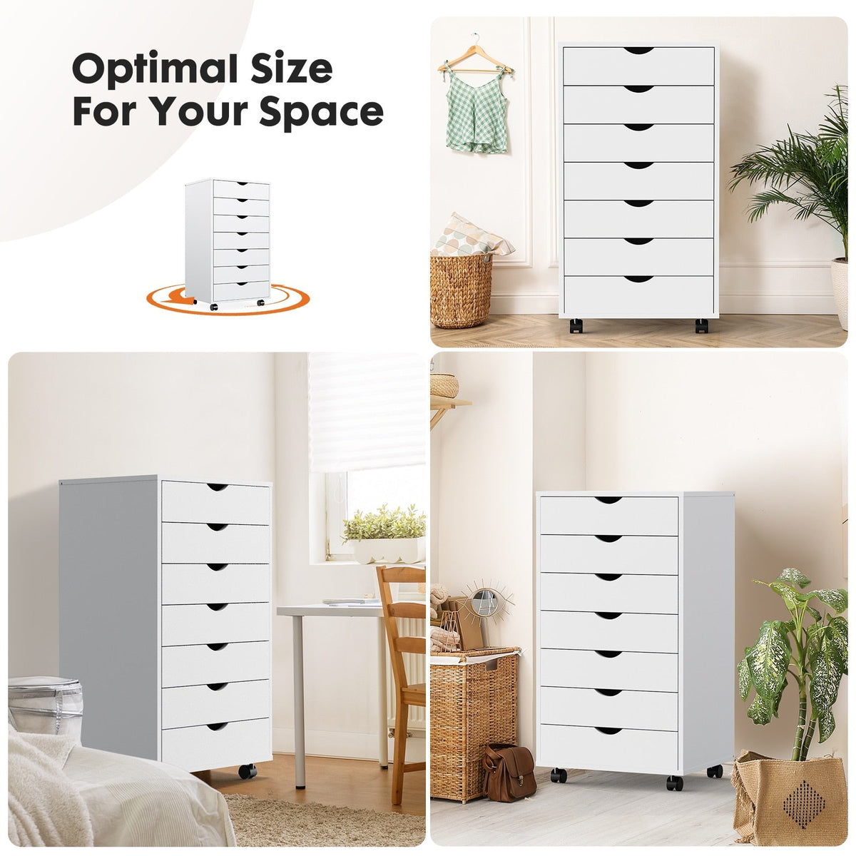 Siavonce White Office Cabinet