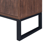 Siavonce Walnut 5-Shelf Office Cabinet