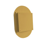 WELLFOR FS 20-in x 34-in Recessed Mount Black Mirrored Oval Medicine Cabinet