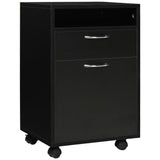 Siavonce Black 1-Shelf Office Cabinet