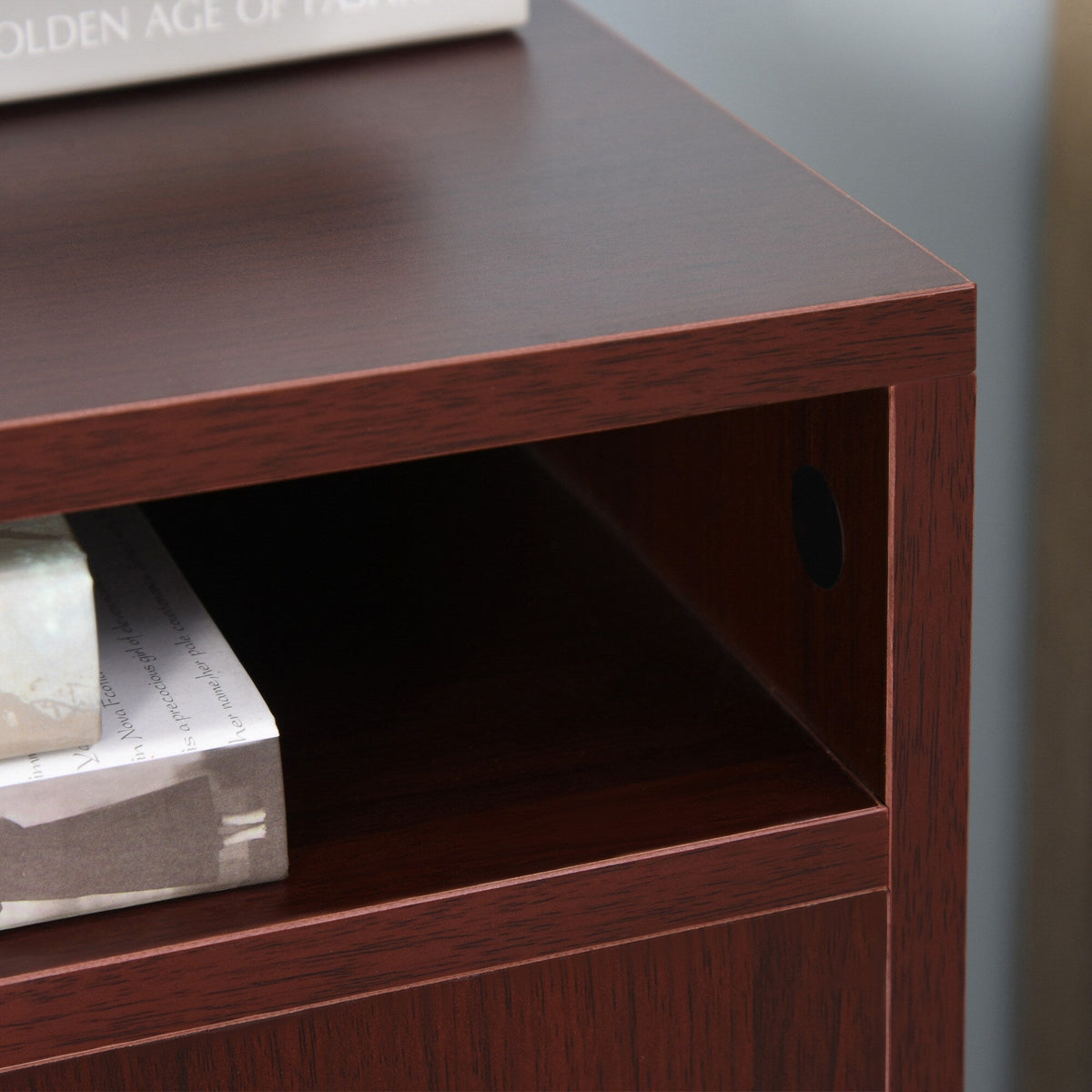 Siavonce Brown 1-Shelf Office Cabinet
