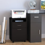 Siavonce Black 1-Shelf Office Cabinet