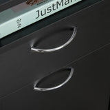 Siavonce Black 1-Shelf Office Cabinet