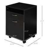 Siavonce Black 1-Shelf Office Cabinet