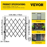 VEVOR 4.1-ft H x 5.5-ft W Black Board-on-board Security Composite Fence Panel