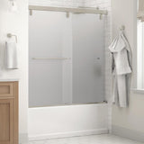 Simplicity 60 x 59-1/4 in. Frameless Mod Soft-Close Sliding Bathtub Door in Chrome with 1/4 in. (6mm) Clear Glass - Super Arbor