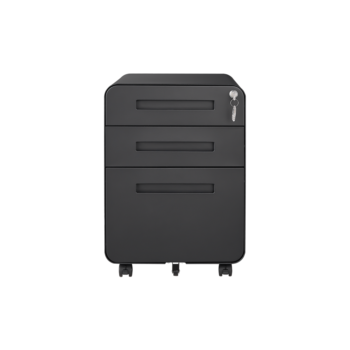 Mondawe Black 3-Drawer 15.75-in File Cabinet